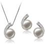 Claudia White 7-8mm AA Quality Freshwater 925 Sterling Silver Cultured Pearl Set For Women