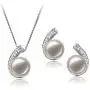 Claudia White 7-8mm AA Quality Freshwater 925 Sterling Silver Cultured Pearl Set For Women Claudia White 7-8mm AA Quality Freshwater 925 Sterling Silver Cultured Pearl Set For Women