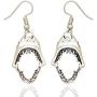 RechicGu Shark Hinged Moveable Tooth Jaws Skull Hell Demon Mouth Dangle Earrings Fancy Dress