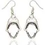RechicGu Shark Hinged Moveable Tooth Jaws Skull Hell Demon Mouth Dangle Earrings Fancy Dress