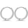 Small Silver Hoop Earrings -Sterling Silver Hoop Earrings Small Huggie Hoop Earrings Set for Women Men Girls| 3 Pairs Hypoallergenic Cartilage Earrings Tragus Earrings Nose Lip Rings 8mm 10mm 12mm