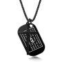 Jstyle Stainless Steel Dog Tags Cross Necklaces for Men Prayer Cross Necklace Military Rolo Chain 3mm 24 Inch Black Serenity Prayer