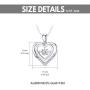 14k Gold Created Moissanite Heart Pendant Necklace for Women, Real Gold Anniversary Jewelry for Wife, Gifts for Her, 16-18 Inch