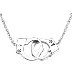 Jude Jewelers Stainless Steel Handcuff Infinity Interlocking Circle Collar Statement Necklace