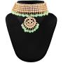 I Jewels Indian Bollywood Gold Plated Kundan & Pearl Choker Necklace Jewelry Set for Women (K7058)