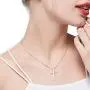 ALoveSoul Minimalist Cross Necklace - Simple Dainty Faith Sterling Silver Pendant Jewelry Gifts for Women Girls