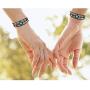 HUASAI Zodiac Necklace and Bracelet Set Leather Zodiac Bracelet for Men Zodiac Sign Jewelry Set