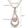 St.Claire Swarovski Crystals 18K Gold Plated Unique Pendant Necklace 925 Sterling Silver Necklace Birthstone Pendant Necklaces for Women with 5A Cubic Zirconia Christmas Jewelry Birthday Gift