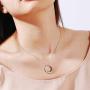 APOTIE Sterling Silver Daughter Necklace S925 Circle Word Pendant Inspirational Jewelry for Daughter Women Girls Teens