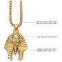 JAJAFOOK Egyptian Jewelry Pharaoh King Pendant Gold Chain Men Necklace