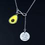 Funny Avocado Gift Just A Girl Who Loves Avocado Necklace Avocado Jewelry Gift for Avocado Lover(avocado NL)
