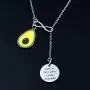 Funny Avocado Gift Just A Girl Who Loves Avocado Necklace Avocado Jewelry Gift for Avocado Lover(avocado NL)