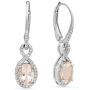 Dazzlingrock Collection 10K Ladies Infinity Dangling Earrings, White Gold