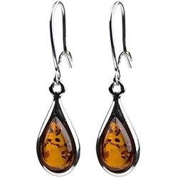 Ian and Valeri Co. Amber Sterling Silver Small Teardrop Earrings