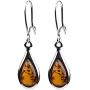 Ian and Valeri Co. Amber Sterling Silver Small Teardrop Earrings