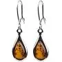Ian and Valeri Co. Amber Sterling Silver Small Teardrop Earrings