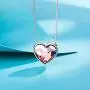 RIMAYZI Platinum Plated Love Heart Crystal Pendant Necklaces for Women Birthday Jewelry Gifts for Women Mom Wife Couples Teen Girls 16”+2.4”