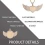 JREPPY Photo Necklace Picture Pendant Personalized Custom Angel Wings Diamond Name Mothers Day Jewelry Gifts for Women Birthday/Anniversary Day/Party