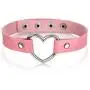 OIDEA Christmas Bracelets Gifts Adjustable Leather Heart Charm Choker Necklace for Women Party Cosplay Halloween Decorations, Pink, Black, Blue, Red, White, Purple