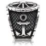 Gungneer Military Anchor Ring for Men Stainless Steel Sailor Compass Symbol US Navy Jewelry Accessory