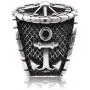 Gungneer Military Anchor Ring for Men Stainless Steel Sailor Compass Symbol US Navy Jewelry Accessory