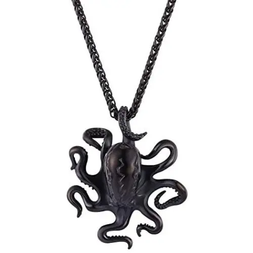 U7 Men Punk Jewelry Stainless Gold Plated Cool Ocean Animal Octopus Pendant & Chain U7 Men Punk Jewelry Stainless Gold Plated Cool Ocean Animal Octopus Pendant & Chain