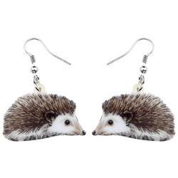 NEWEI Acrylic Hedgehog Earrings Drop Dangle Cute Animal Jewelry For Women Girls Teens Gift Accessories Charms
