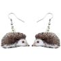 NEWEI Acrylic Hedgehog Earrings Drop Dangle Cute Animal Jewelry For Women Girls Teens Gift Accessories Charms