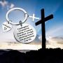 CYTING Goddaughter Gift A Goddaughter is a Wonderful Blessing Cross Keychain First Communion Baptism Gift Religious Jewelry Christening Gift