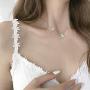 Nkoluky Women Stainless Steel Double Butterfly Pendant Necklace Plated Dainty Jewelry Gifts