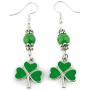 Soul Statement 4-Leaf Clover Shamrock Dangle Earrings for Women St Patrick Day Accessories