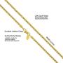 Lifetime Jewelry 2.2mm Rounded Box Chain Necklace 24k Gold Plated for Women & Men