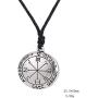 Skyrim Vintage The Sixth Pentacle of Mars Key of Solomon Seal Pendant Adjustable Rope Gothic Necklace