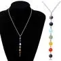 YUANKEXIANG Chakra Necklace 7 Chakra Stones Pendant Necklace Beads Gemstone Healing Crystals Jewelry Birthday YUANKEXIANG Chakra Necklace 7 Chakra Stones Pendant Necklace Beads Gemstone Healing Crystals Jewelry Birthday