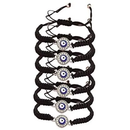 6Pcs/Set Unisex Evil Eye Thread Bracelet Handmade Braided Rope Lucky String Bracelet Hamsa Adjustable Peaceful Charm Bracelet Protection Friendship Jewelry Gifts for Mens Women Kids 6Pcs/Set Unisex Evil Eye Thread Bracelet Handmade Braided Rope Lucky String Bracelet Hamsa Adjustable Peaceful Charm Bracelet Protection Friendship Jewelry Gifts for Mens Women Kids