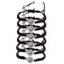 6Pcs/Set Unisex Evil Eye Thread Bracelet Handmade Braided Rope Lucky String Bracelet Hamsa Adjustable Peaceful Charm Bracelet Protection Friendship Jewelry Gifts for Mens Women Kids