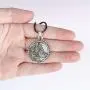 HAQUIL Wolf Necklace - Metal Alloy, Round Wolf Medallion Pendant - Leather Cord, 19.7'' HAQUIL Wolf Necklace - Metal Alloy, Round Wolf Medallion Pendant - Leather Cord, 19.7''