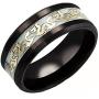 Ginger Lyne Collection Dragon Glow in The Dark Stainless Steel Black Comfort Fit Band Ring