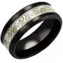 Ginger Lyne Collection Dragon Glow in The Dark Stainless Steel Black Comfort Fit Band Ring Ginger Lyne Collection Dragon Glow in The Dark Stainless Steel Black Comfort Fit Band Ring