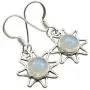 SilverStarJewel 925 Sterling Silver Natural Rainbow Moonstone Sun Earrings 2.8 cm SilverStarJewel 925 Sterling Silver Natural Rainbow Moonstone Sun Earrings 2.8 cm