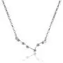 H.ZBRUJ Chic 925 Silver Necklace Aries Zodiac Sign for Women CZ Pendant Necklace