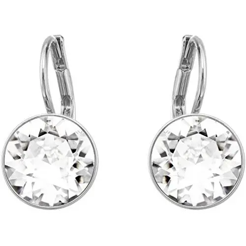 Swarovski Authentic Bella Rhodium Plated Charming White Pierced Mini Earrings Swarovski Authentic Bella Rhodium Plated Charming White Pierced Mini Earrings