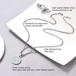 PROSTEEL Stainless Steel Saint Benedict Medal Necklace, Protection Jewelry for Men Women, 18K Real Gold Plated, 22inch-24inch Adjustable, Come Gift Box