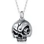 UNY Trendy Stainless Steel Skull Pet Urn Ashes Pendant Necklace Memorial Ash Keepsake Cremation Jewelry