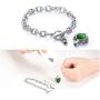 Feather Mother Heart Cremation Urn Bracelet Memorial Ashes Keepsake Chain Bracelets Ash Holders Jewelry