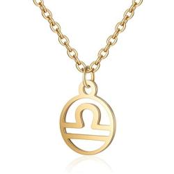 Augonfever Zodiac Necklace Constellation Horoscope Jewelry Birthday for Women Girls