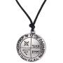 Solomon The Third Pentacle of Jupiter Pendant Necklace, Magical Talisman Jewelry (silver)