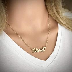 Any Personalized Name Necklace 18k Gold Over Brass Custom Made Any Name
