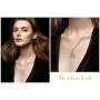 Menton Ezil ''Rose Lover Swarovski Necklace 18K White Gold Flower Pendant Fashion Jewlery - Gift of Love