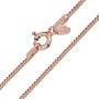 14K Rose Gold Plated on 925 Sterling Silver 1.3 mm Curb Chain Necklace Length 18'' inch / 45 cm (18)